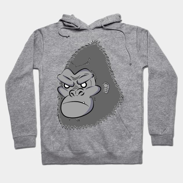 Grey Gorilla Hoodie by ComicSpider